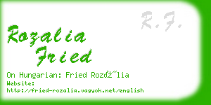 rozalia fried business card